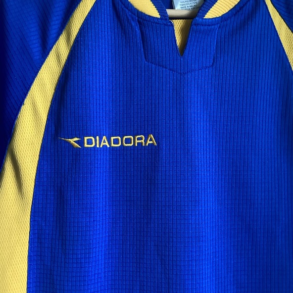DIADORA Roma Team Jersey Youth Large Blue Yellow NWT Blokecore - Picture 2 of 15